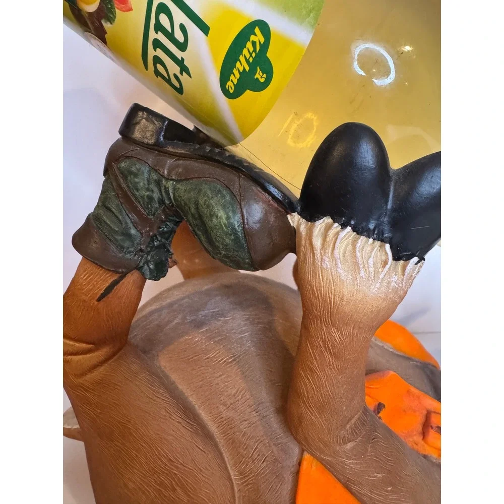 Funny Hunting Deer Wine Bottle Holder Hunter Deer Figurine Bar Decor Cabin Lodge